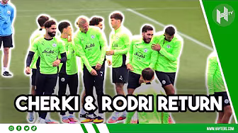 Cherki & Rodri BACK in training | Monaco v Man City