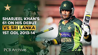 PCB Archive - Sharjeel Khan Scored 6️⃣1️⃣ Runs on His Debut | PAK vs SL 1st ODI 2013-14 | M9B2A background