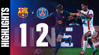 HIGHLIGHTS | FC BARCELONA 1 vs 2 PSG | UEFA CHAMPIONS LEAGUE 🔵🔴