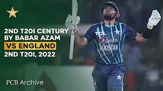 PCB Archive - 2️⃣nd T20I Century 💯 By Babar Azam in Karachi | PAK vs ENG 2nd T20I 2022 | MU2A background