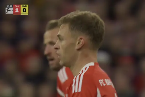 [Highlights] Dias cuts inside and fires, shot blocked; Kimmich's follow-up saved by Kobel