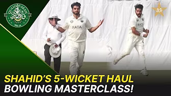 Shahid’s 5-Wicket Haul | Karachi Region Blues vs FATA Region | Day 2 | QeAT 2025-26 | PCB | M2P1U