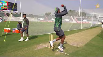 Babar Azam rolling his arm over in the nets đŻ Adding spin to his skillset âïž background
