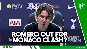 Romero COULD MISS Monaco clash! | Thomas Frank | Tottenham 1-2 Aston Villa backdrop