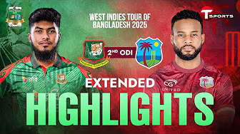 LAST BALL DRAMA | Extended Highlights | Ban vs Wi | 2nd ODI | T Sports
