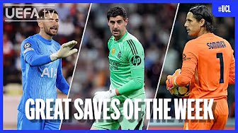 These Saves Were OUTSTANDING! 🧤 | Great UCL Saves MD3 background