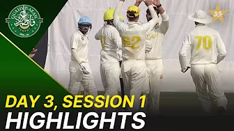 1st Session Highlights | Peshawar Region vs Abbottabad Region | Day 3 | QeAT 2025/26 | M2P1U