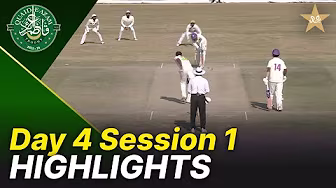 1st Session Highlights | Lahore Whites vs Karachi Blues | Day 4 | QeAT 2025/26 | M2P1S background