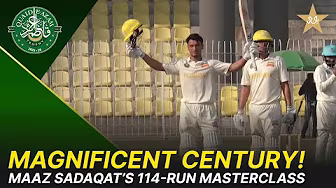 Maaz Sadaqat Scores a Brilliant 114 Runs! | Peshawar vs Abbottabad | Day 1 | QeAT 2025/26 | M2P1U