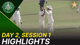 1st Session Highlights | Peshawar Region vs Abbottabad Region | Day 2 | QeAT 2025/26 | M2P1U background