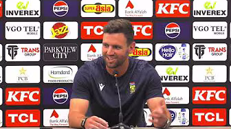 SA Captain Donovan Ferreira's Press Conference | Pakistan vs South Africa T20I Series | PCB | M2R1U backdrop
