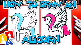 How To Draw An Alicorn (Unicorn & Pegasus)