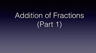 Grade 7 - Basics of Fraction Addition (Tagalog/Filipino Math) background