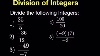 Division of Integers Review background