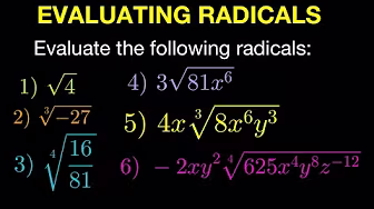 Evaluating Radicals (Tagalog/Filipino Math)