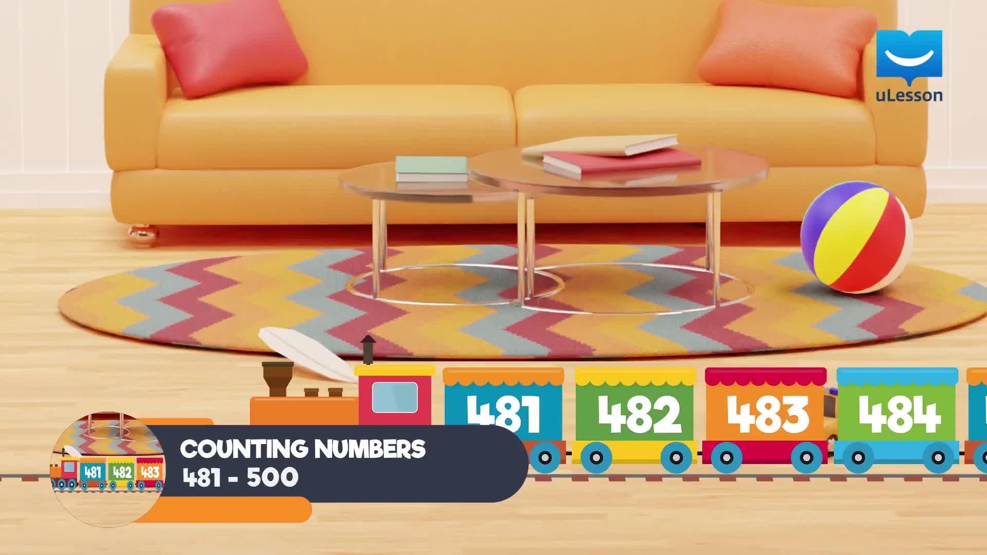 Numbers - Advanced Counting - 36 - Counting Numbers 481 - 500 background