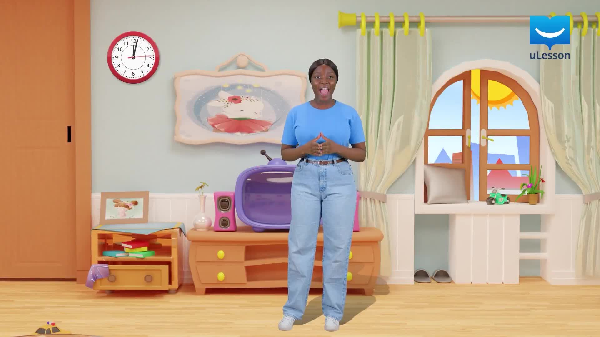 Measurement - The Clock - 8 - Tell the Time background