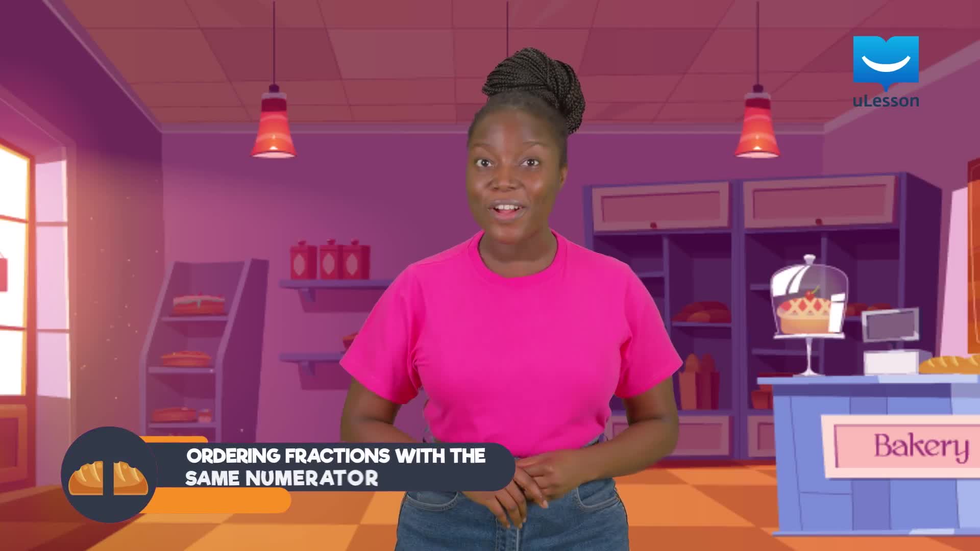 Numbers - Basic Operations in Fractions - 31 - Ordering of Fractions With The Same Numerator background