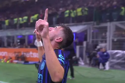 [Goal] Right foot like a violin! Sučić dribbles past two in the box and scores his first Inter goal with a low shot