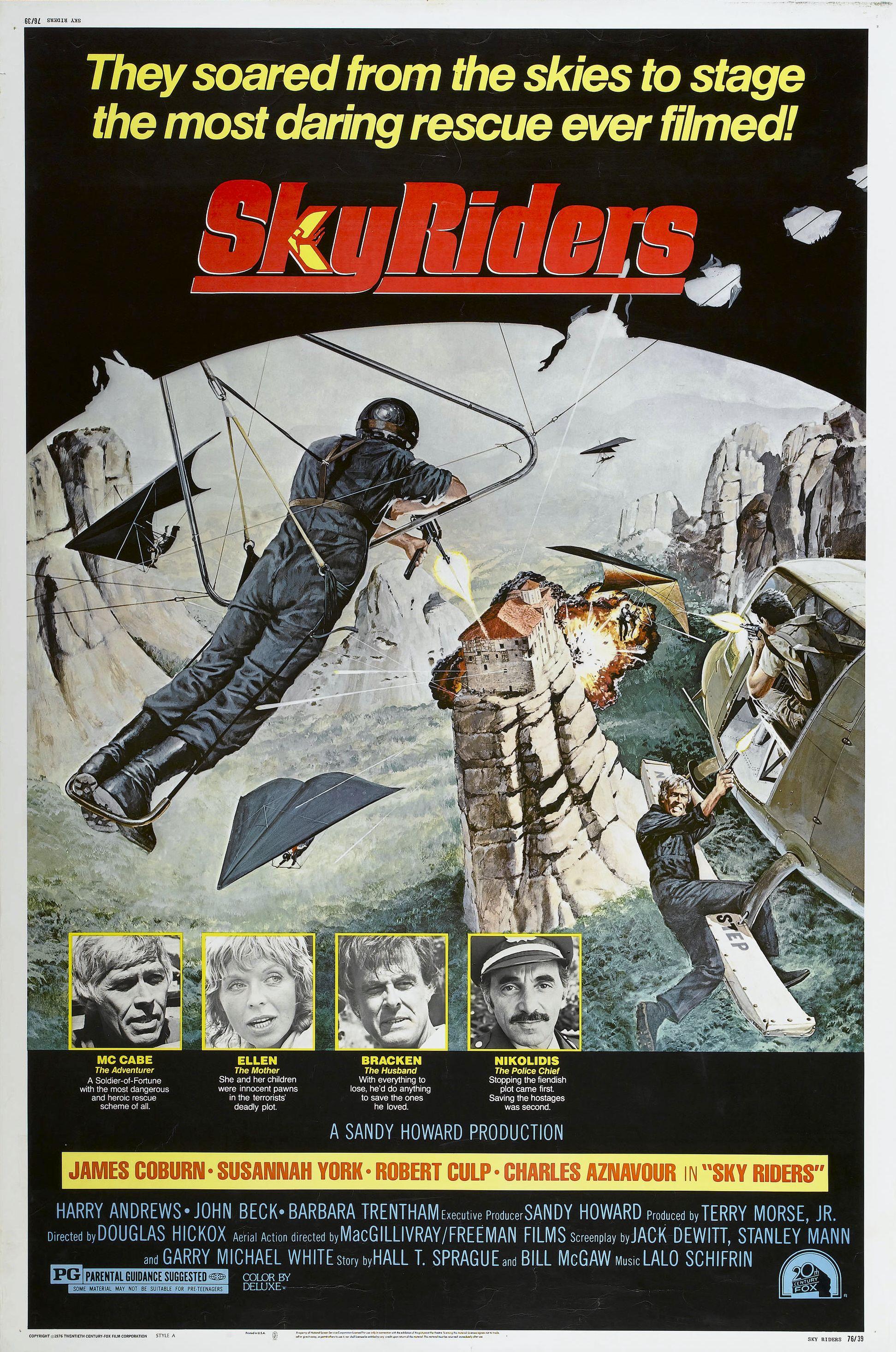Sky Riders poster - similar to 'Sheba, Baby'