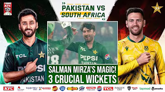 Salman Mirza Claims 3 Wickets🔥| Pakistan vs South Africa T20I Series | 2nd T20I | PCB | M2R1U backdrop