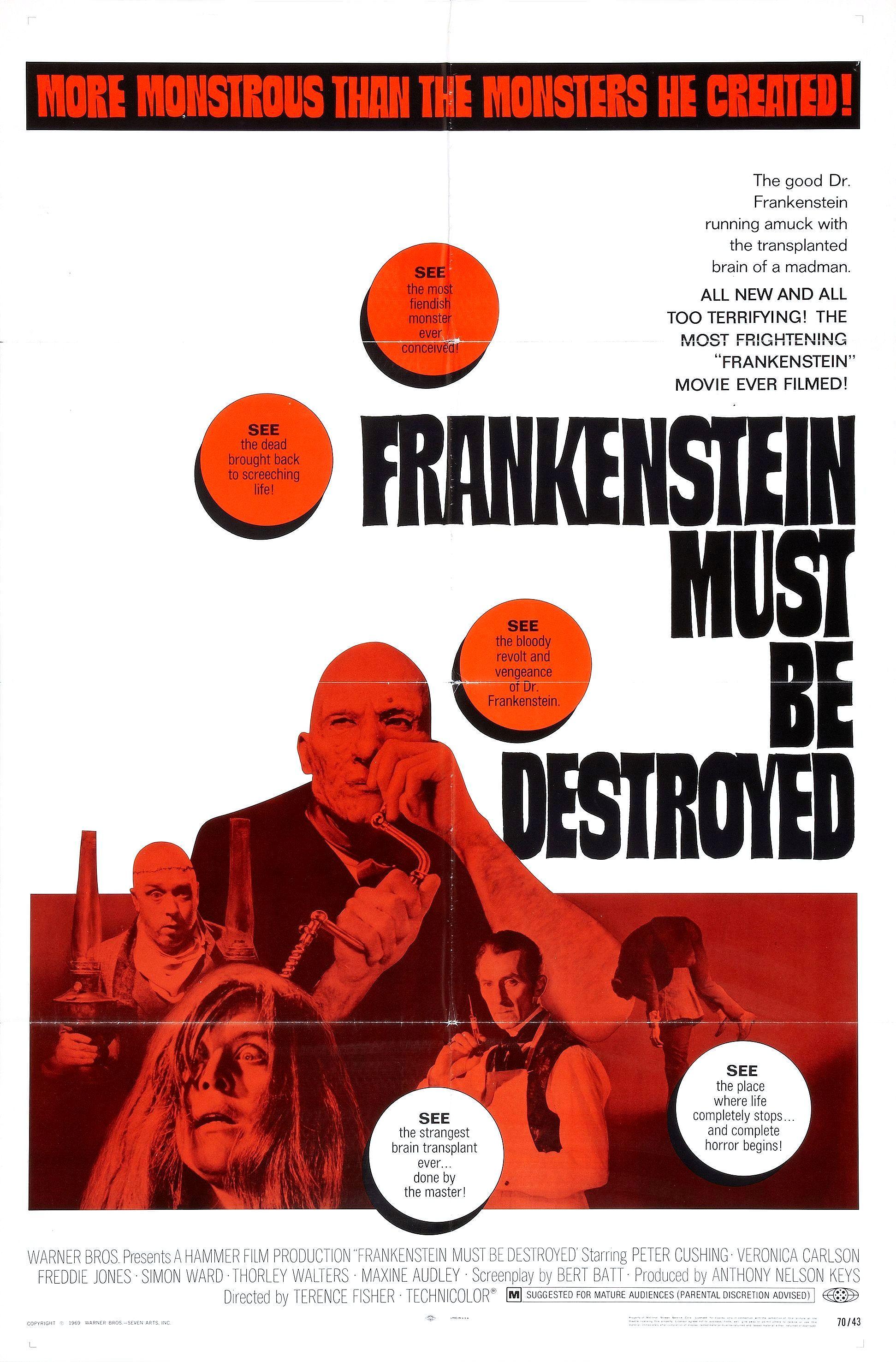 Frankenstein Must Be Destroyed poster