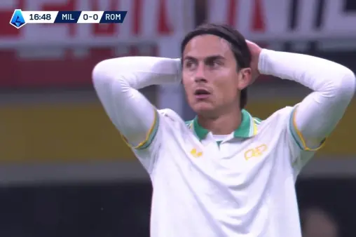 [Highlights] A star moment! Dybala controls with his thigh and fires wide of the goal