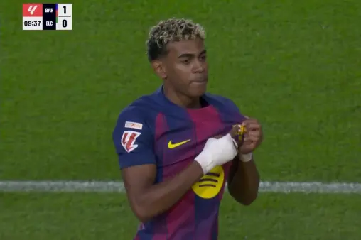 [Goal] Balde surges forward to provide assist, Yamal adjusts and fires home