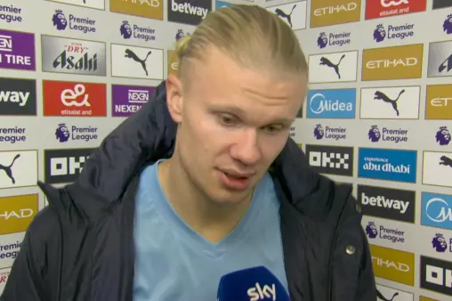 Haaland's Post-Match Flash