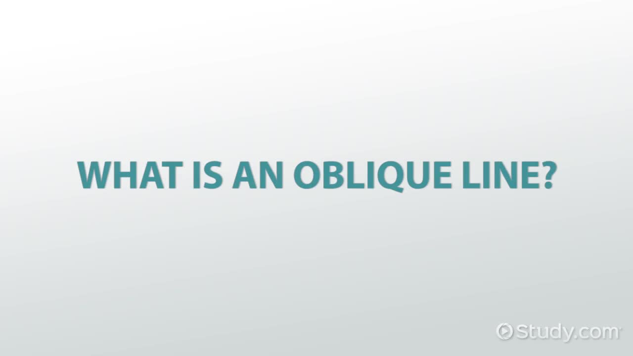 What is an Oblique Line? background