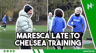 RED CARD! | Maresca LAUGHS after arriving LATE for Chelsea training