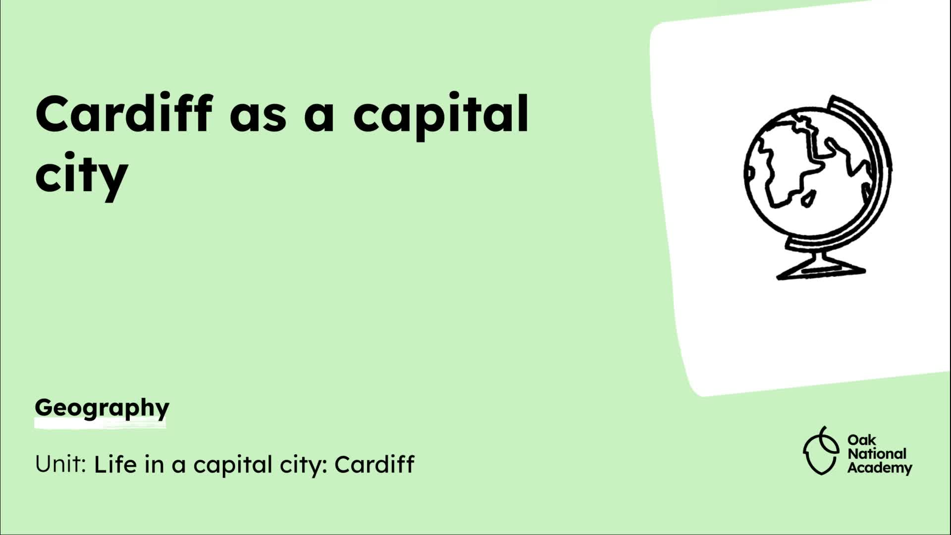 Cardiff as a Capital City