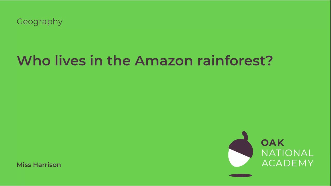 Who Lives in the Amazon Rainforest?