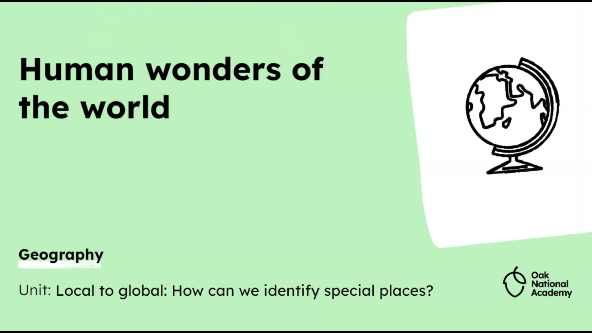 Human Wonders of the World