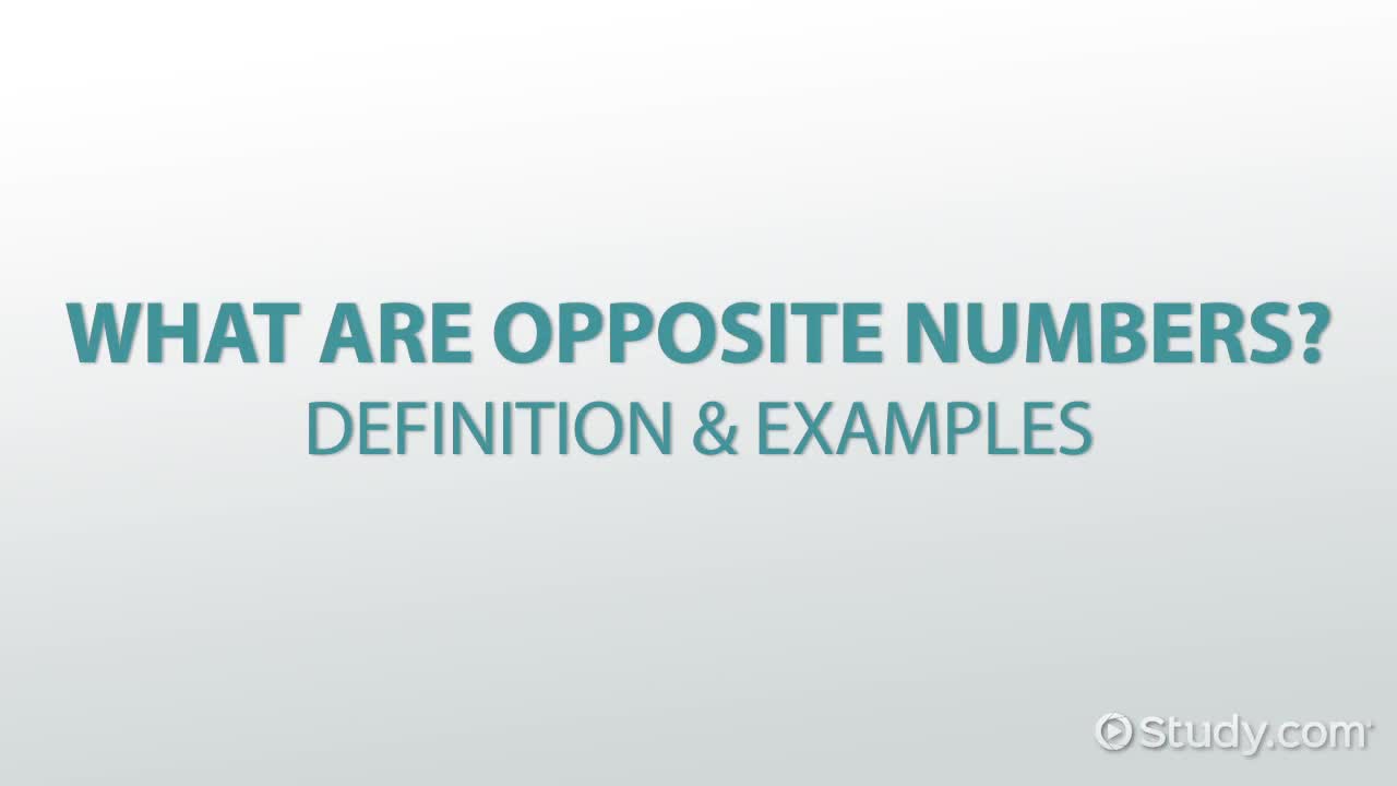 Opposite Numbers | Definition & Facts background