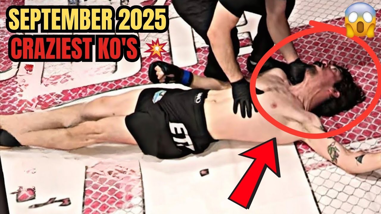 September 2025 CRAZIEST MMA Knockouts 💥😱 background