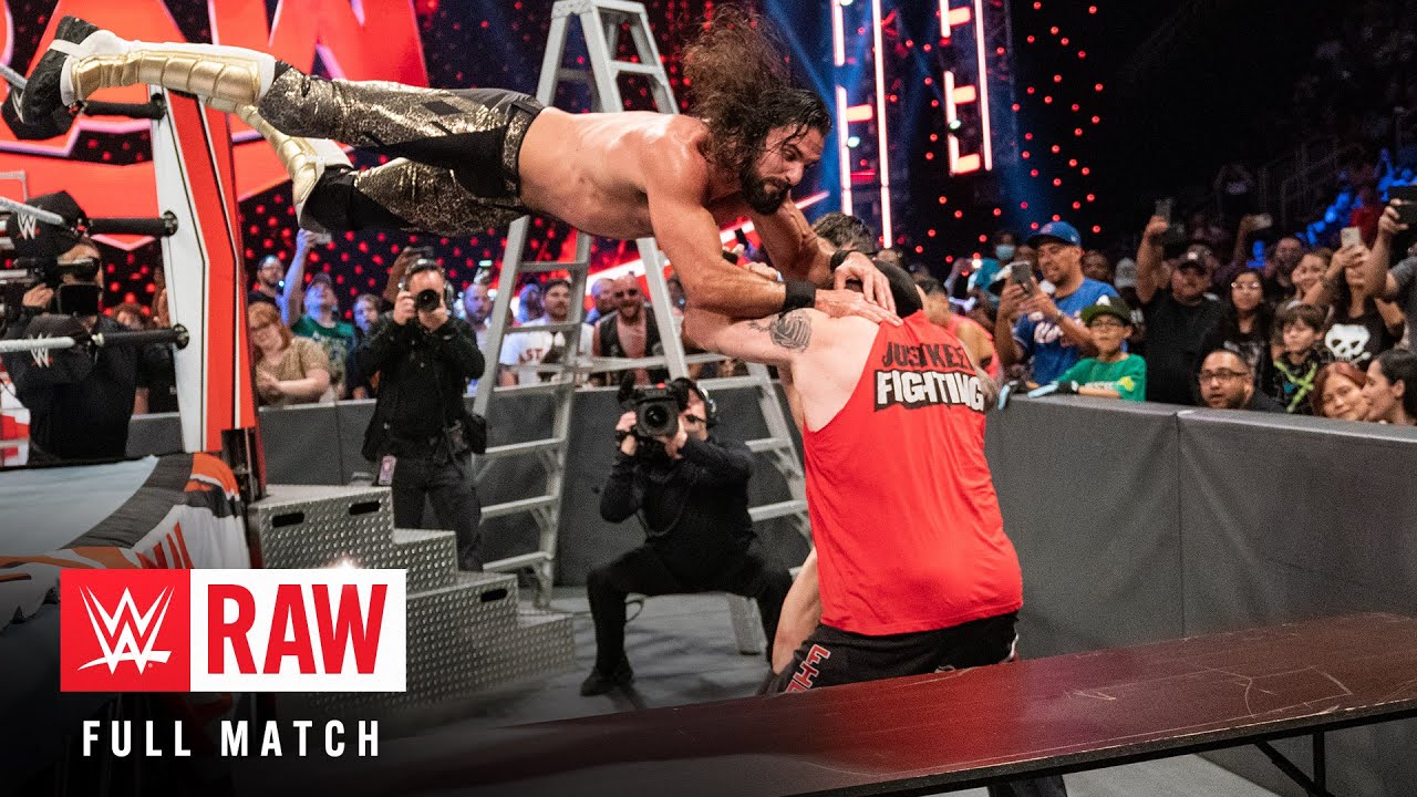 FULL MATCH: Seth Rollins vs. Rey Mysterio vs. Kevin Owens vs. Finn Bálor: Raw, Oct. 25, 2021 background