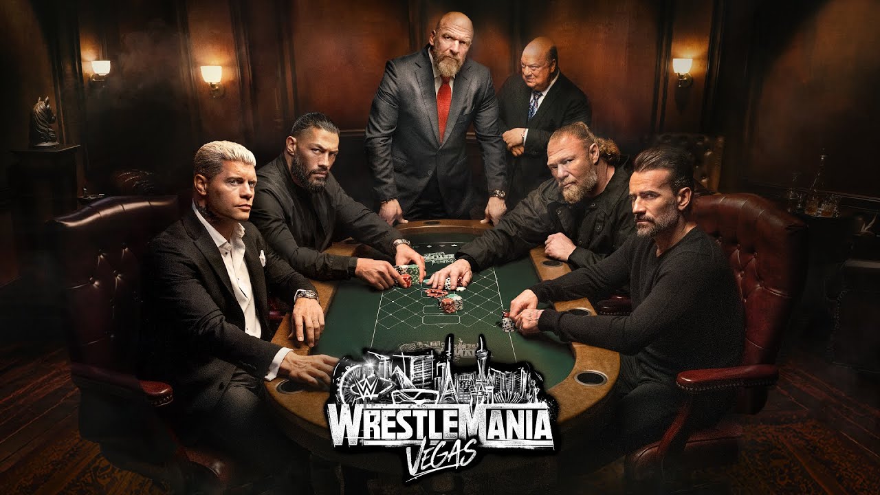 WrestleMania 42 promo | Triple H, Cody Rhodes, Roman Reigns, CM Punk, Brock Lesnar & Paul Heyman background