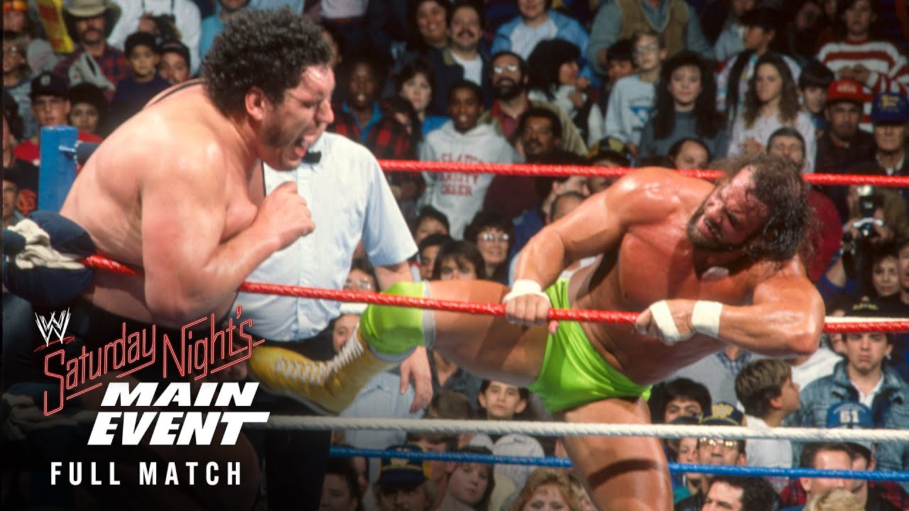 FULL MATCH: Randy Savage vs. Andre the Giant | WWE Title: Saturday Night’s Main Event, Nov. 26, 1988 background