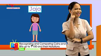 Matematika Kelas 1 Q1 Episode 14: Mengenali dan Membandingkan Koin dan Uang Kertas hingga 100 PHP serta Notasinya background