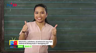 Grade 2 Math Q1 Ep7: Identifying, Reading, and Writing Ordinal Numbers from 1st to 20th