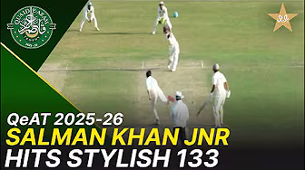 Salman Khan Jnr hits stylish 133 | FATA vs Abbottabad | Quaid-e-Azam Trophy 2025-26