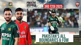 Let's Recap Pakistan's All Boundaries & FOW | Pakistan vs Bangladesh | 3rd T20I, 2025 | PCB | M2N1A background