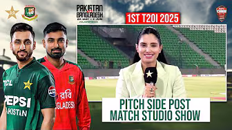 Pitch Side Post-Match Studio Show | Pakistan vs Bangladesh | 1st T20I, 2025 | PCB | M2N1A backdrop