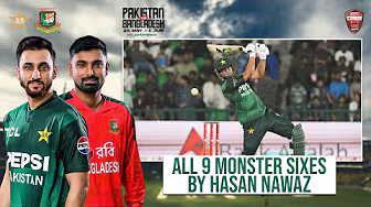 Young Gun Hasan Nawaz lights up the T20I series with 9️⃣ MONSTER SIXES vs 🇧🇩! 💪🏏 | PCB | M2N1A background
