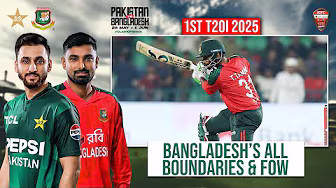 Let's Recap Bangladesh's All Boundaries & FOW | Pakistan vs Bangladesh | 1st T20I 2025 | PCB | M2N1A