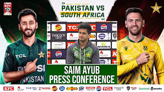 Saim Ayub Press Conference | Pakistan vs South Africa T20I Series | 1st T20I | PCB | M2R1U backdrop