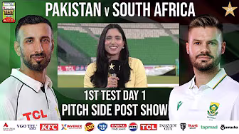 Pitch Side - Post Match Studio Show | PAK vs SA Test Series 2025 | 1st Test Day 1 | PCB | M2R1U background