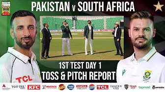 Toss And Pitch Report | Pakistan vs South Africa Test Series 2025 | 1st Test Day 1 | PCB | M2R1U backdrop