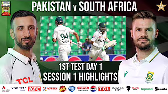 Session 1 Highlights | Pakistan vs South Africa Test Series 2025 | 1st Test Day 1 | PCB | M2R1U background